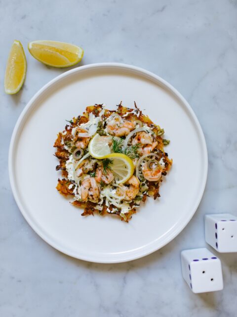 Shrimp Waffle Roesti